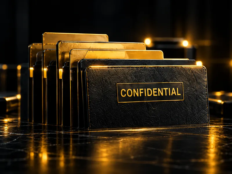 Folders with marketing materials